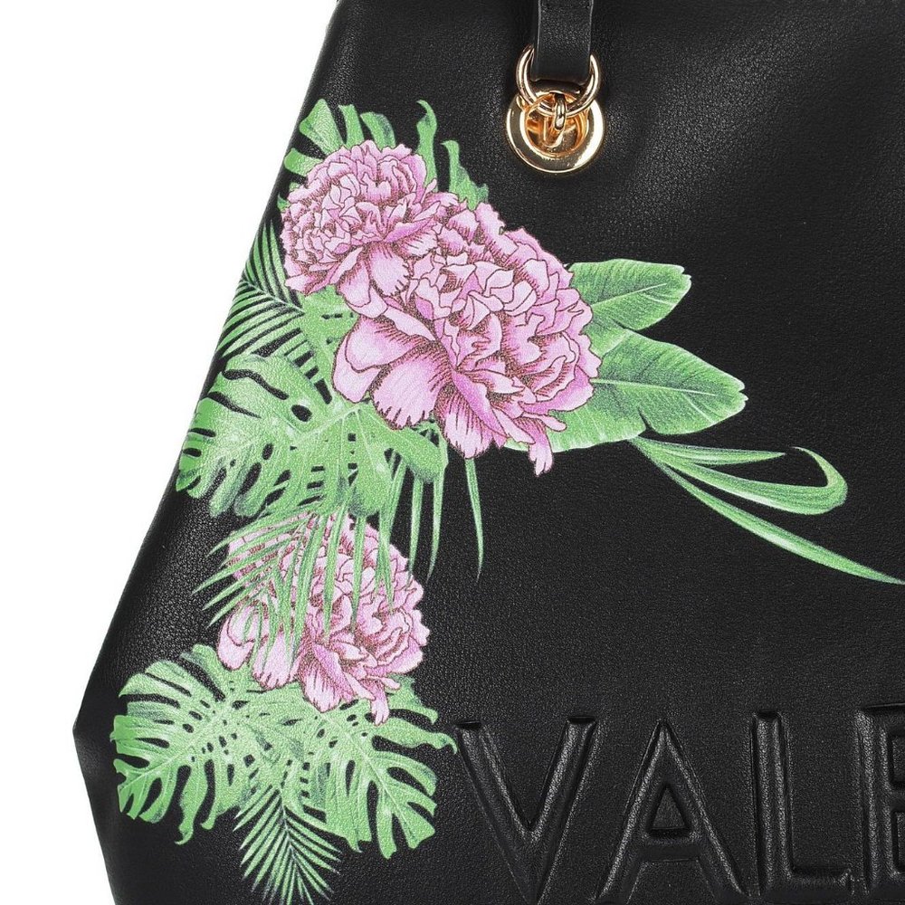 Mario Valentino Large Black Floral Tote